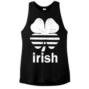 Irish Clover Soccer Logo St. Patricks Day Ladies PosiCharge Tri-Blend Wicking Tank