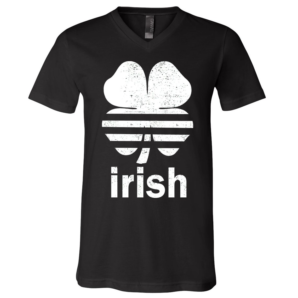 Irish Clover Soccer Logo St. Patricks Day V-Neck T-Shirt
