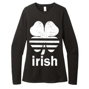 Irish Clover Soccer Logo St. Patricks Day Womens CVC Long Sleeve Shirt