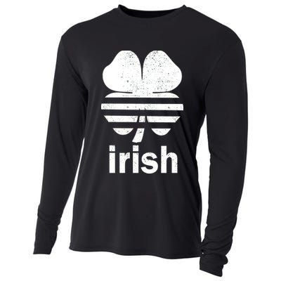 Irish Clover Soccer Logo St. Patricks Day Cooling Performance Long Sleeve Crew