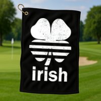 Irish Clover Soccer Logo St. Patricks Day Golf Towel