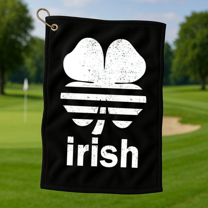 Irish Clover Soccer Logo St. Patricks Day Golf Towel