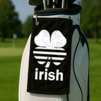 Irish Clover Soccer Logo St. Patricks Day Golf Towel