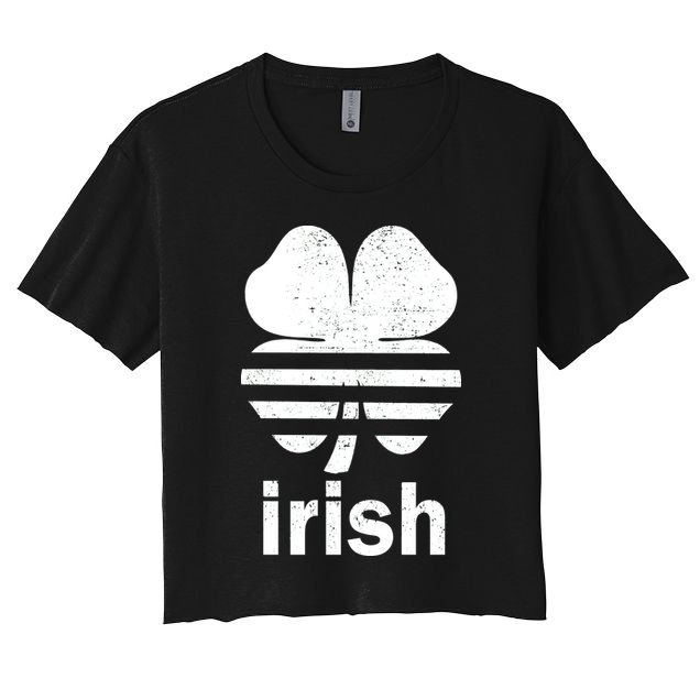 Irish Clover Soccer Logo St. Patricks Day Crop Top