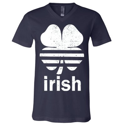 Irish Clover Soccer Logo St. Patricks Day V-Neck T-Shirt