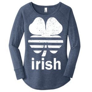 Irish Clover Soccer Logo St. Patricks Day Women's Perfect Tri Tunic Long Sleeve Shirt