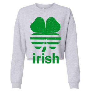 Irish Clover Soccer Logo St. Patricks Day Cropped Pullover Crew