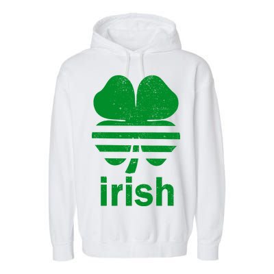 Irish Clover Soccer Logo St. Patricks Day Garment-Dyed Fleece Hoodie