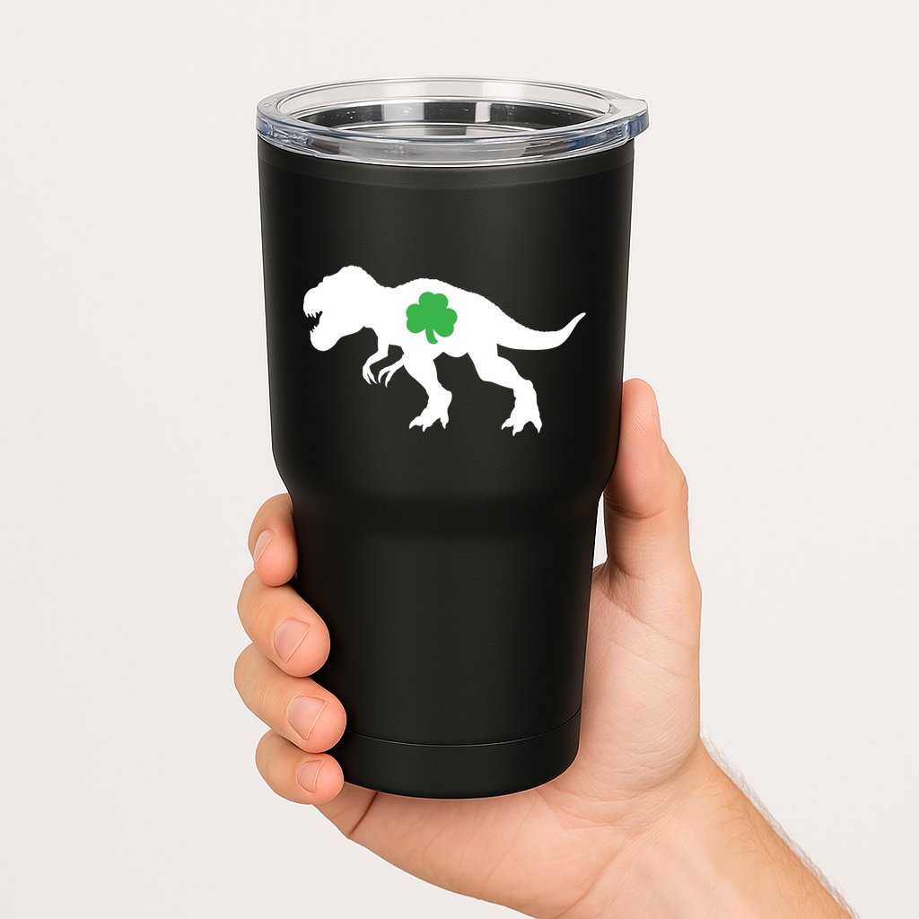 Irish Clover T-Rex Tumbler