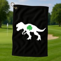 Irish Clover T-Rex Golf Towel