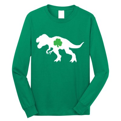 Irish Clover T-Rex Long Sleeve Shirt