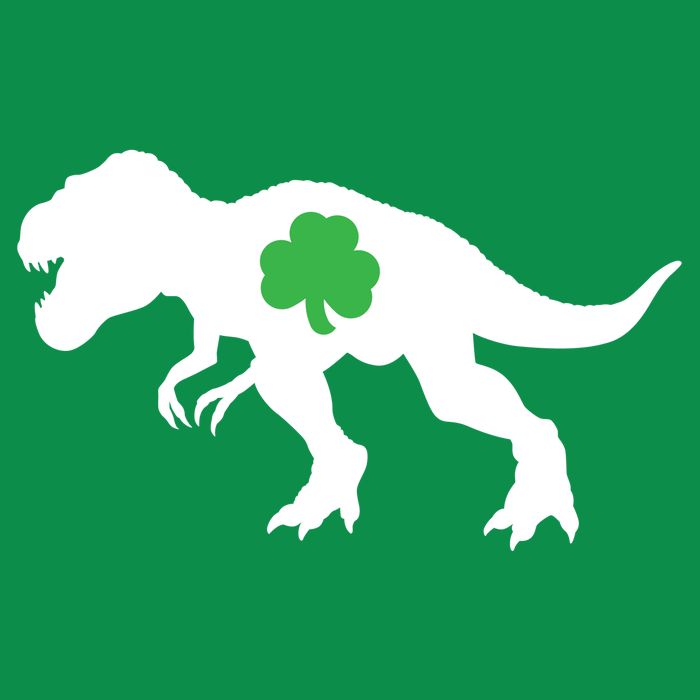 Irish Clover T-Rex Long Sleeve Shirt