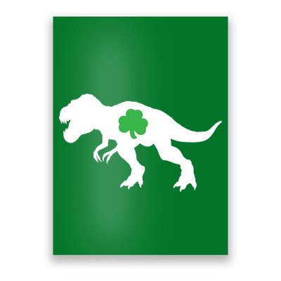 Irish Clover T-Rex Poster