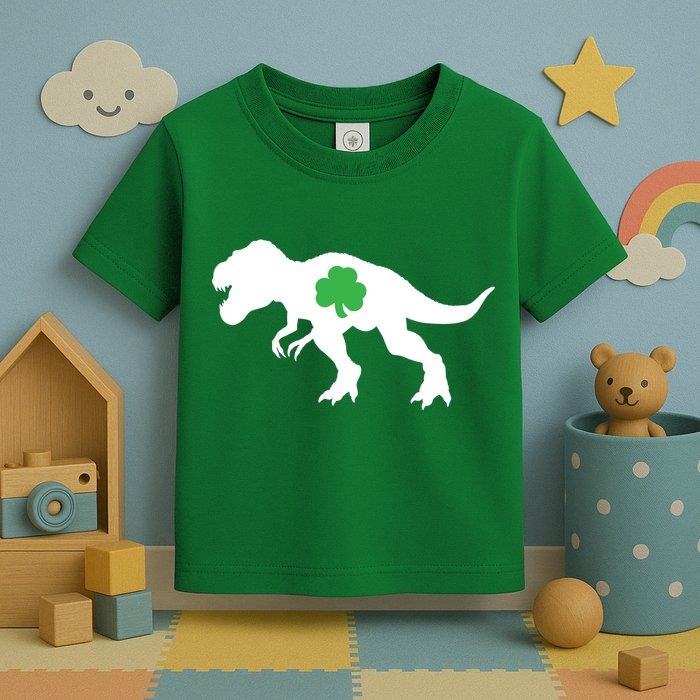 Irish Clover T-Rex Toddler T-Shirt
