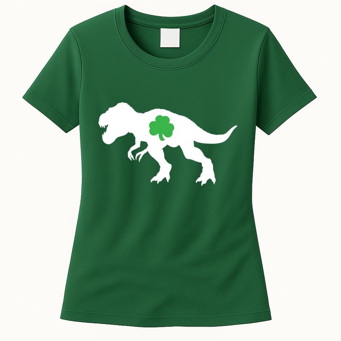 Irish Clover T-Rex Womens T-Shirt