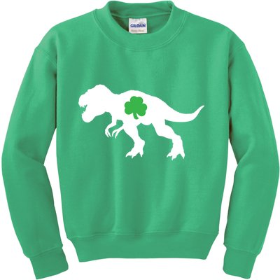 Irish Clover T-Rex Kids Sweatshirt