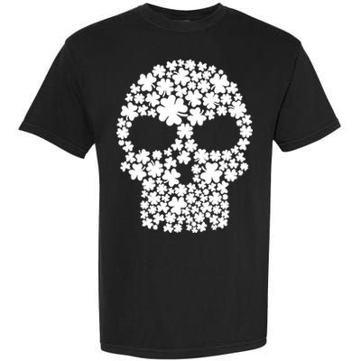 Irish Clovers St. Patrick's Day Skull Garment-Dyed Heavyweight T-Shirt