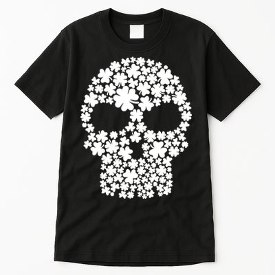 Irish Clovers St. Patrick's Day Skull Tall T-Shirt