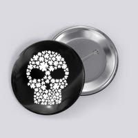 Irish Clovers St. Patrick's Day Skull Button