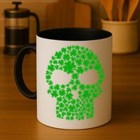 Irish Clovers St. Patrick's Day Skull Mug