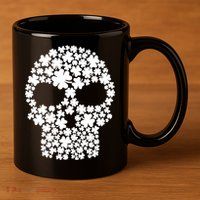 Irish Clovers St. Patrick's Day Skull 11oz C Handle Ceramic Mug