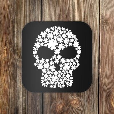 Irish Clovers St. Patrick's Day Skull Coaster