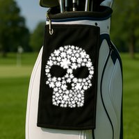 Irish Clovers St. Patrick's Day Skull Golf Towel