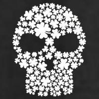 Irish Clovers St. Patrick's Day Skull Golf Towel