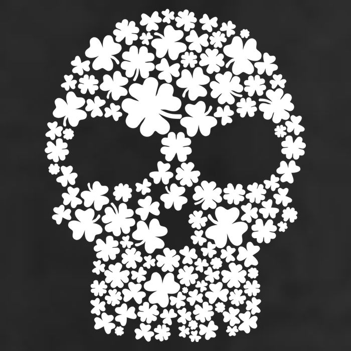 Irish Clovers St. Patrick's Day Skull Golf Towel