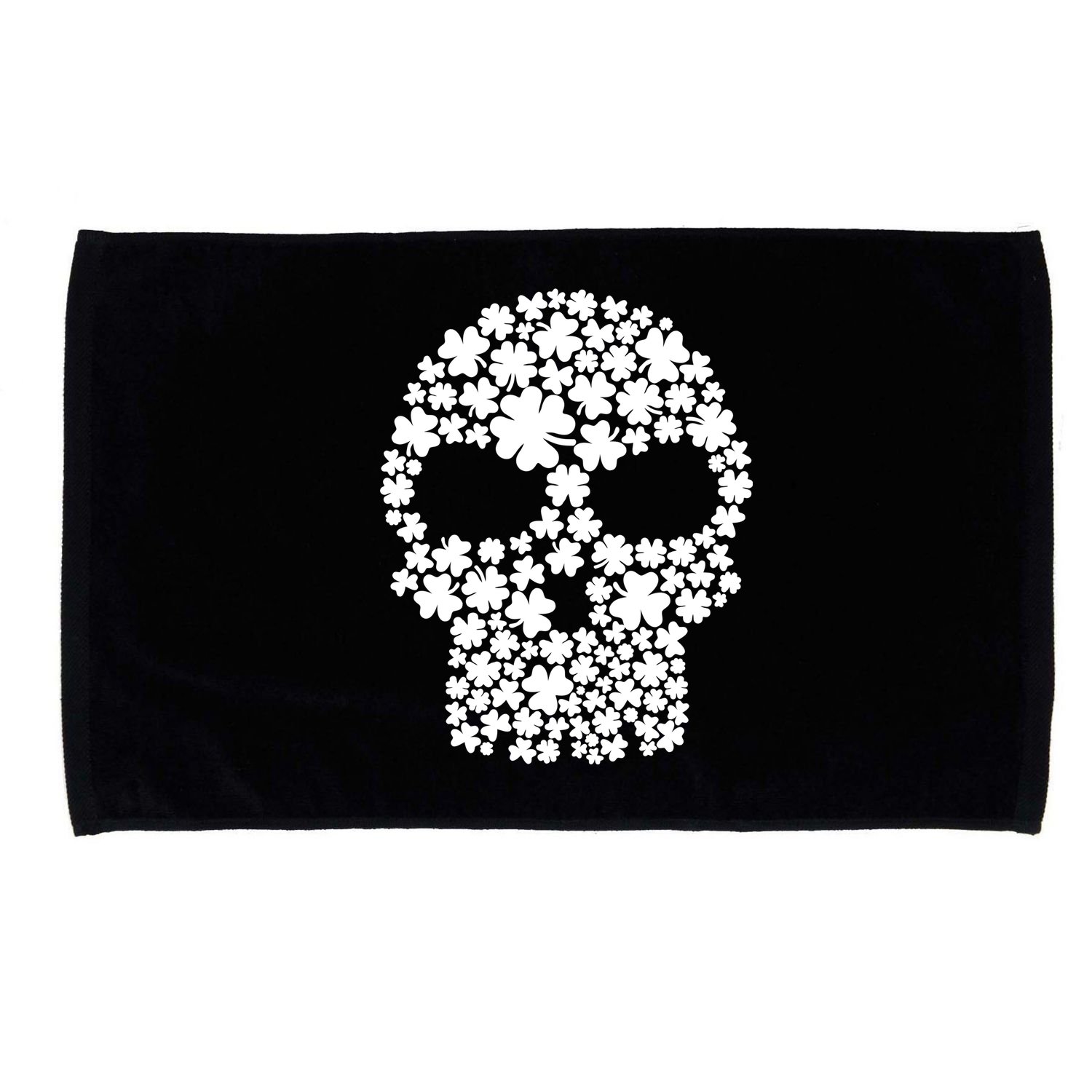 Irish Clovers St. Patrick's Day Skull Microfiber Hand Towel