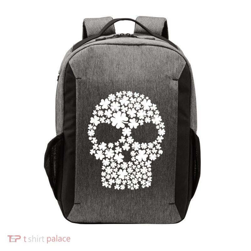 Irish Clovers St. Patrick's Day Skull Vector Backpack
