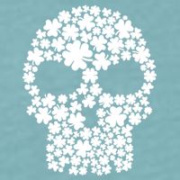 Irish Clovers St. Patrick's Day Skull Sueded Cloud Jersey T-Shirt