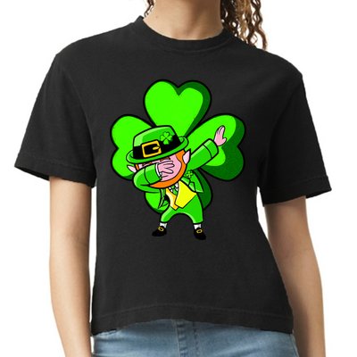 Irish Dabbing Leprechaun Clover Comfort Colors Boxy T-Shirt