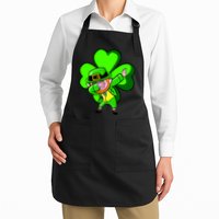 Irish Dabbing Leprechaun Clover Apron