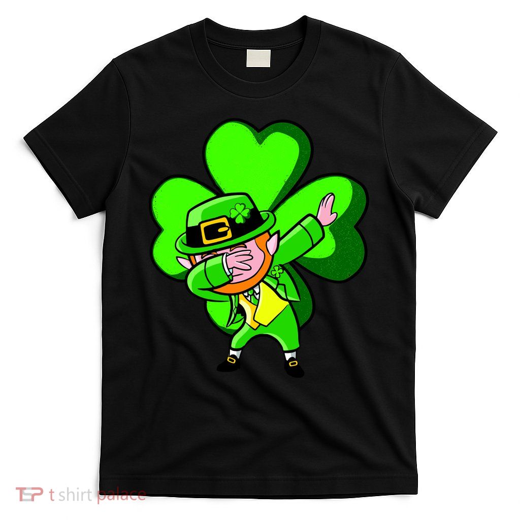 Irish Dabbing Leprechaun Clover T-Shirt