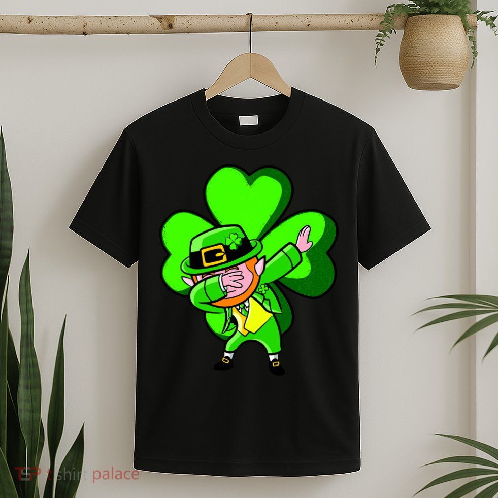 Irish Dabbing Leprechaun Clover T-Shirt