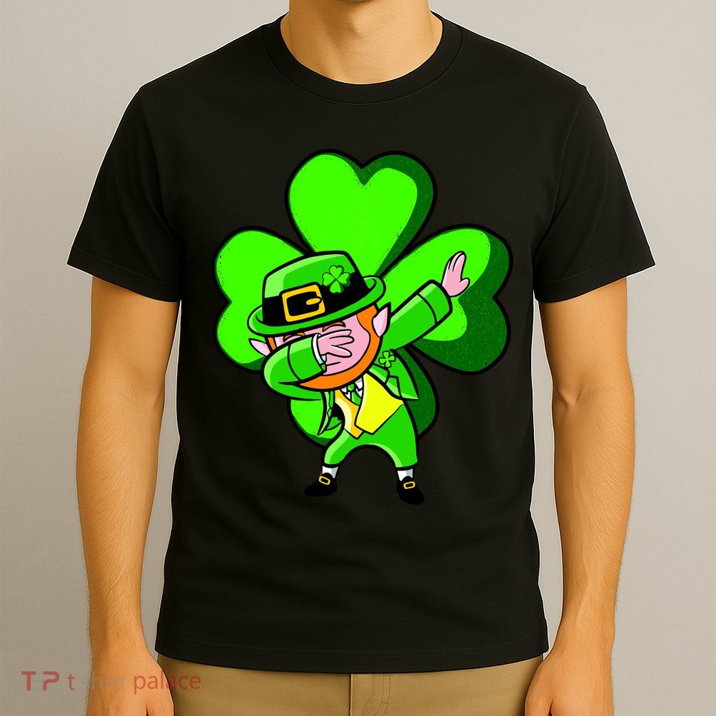 Irish Dabbing Leprechaun Clover T-Shirt