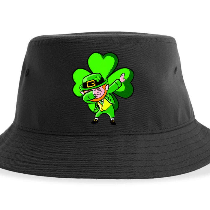 Irish Dabbing Leprechaun Clover Sustainable Bucket Hat
