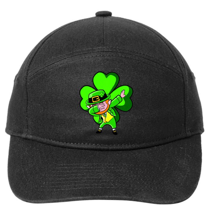 Irish Dabbing Leprechaun Clover 7-Panel Snapback Hat