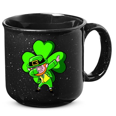 Irish Dabbing Leprechaun Clover 15oz Campfire Ceramic Mug