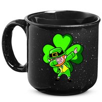 Irish Dabbing Leprechaun Clover 15oz Campfire Ceramic Mug