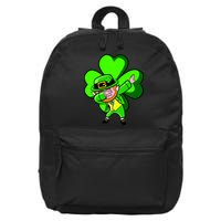 Irish Dabbing Leprechaun Clover 16 in Basic Backpack