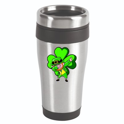Irish Dabbing Leprechaun Clover 16oz Travel Tumbler