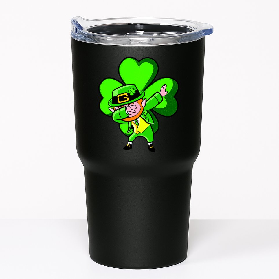 Irish Dabbing Leprechaun Clover Tumbler