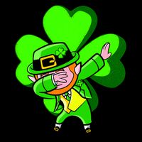 Irish Dabbing Leprechaun Clover Magnet