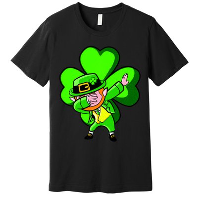 Irish Dabbing Leprechaun Clover Premium T-Shirt