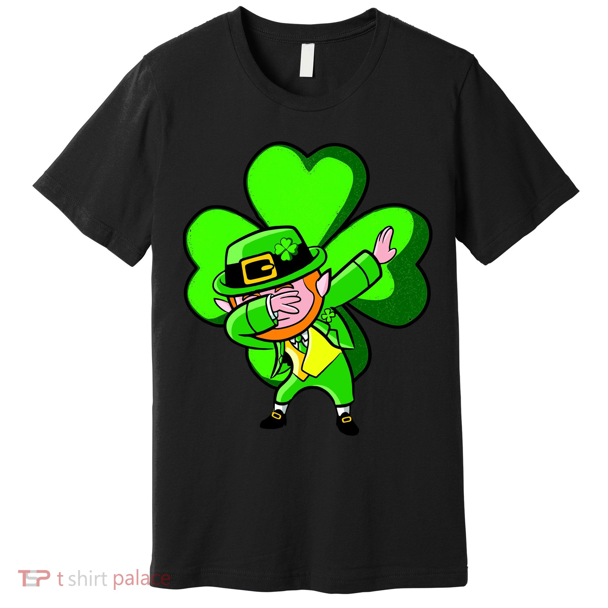 Irish Dabbing Leprechaun Clover Premium T-Shirt