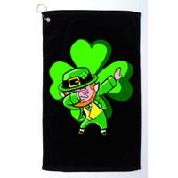 Irish Dabbing Leprechaun Clover Golf Towel