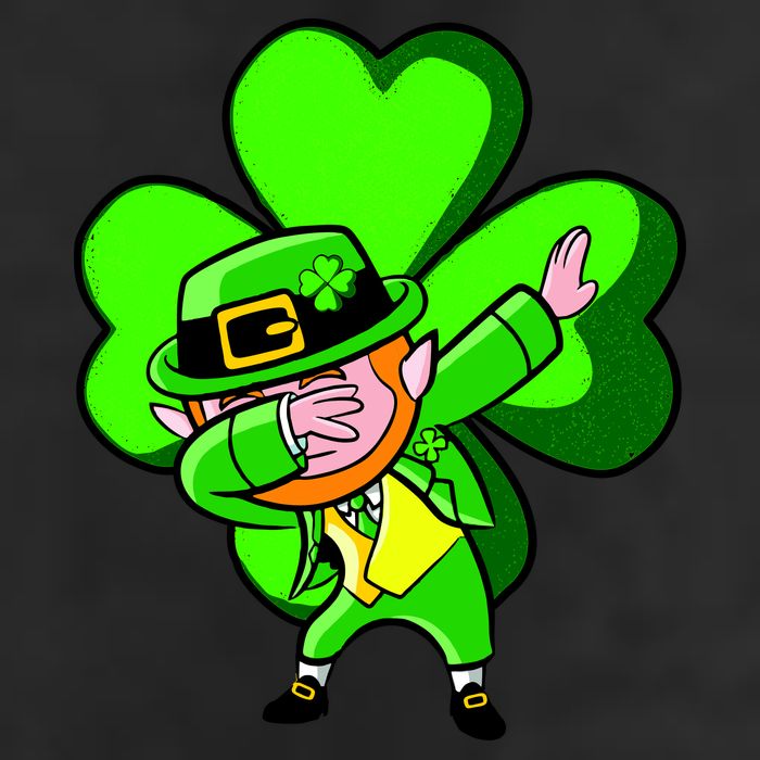 Irish Dabbing Leprechaun Clover Golf Towel