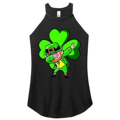 Irish Dabbing Leprechaun Clover Women's Perfect Tri Rocker Tank